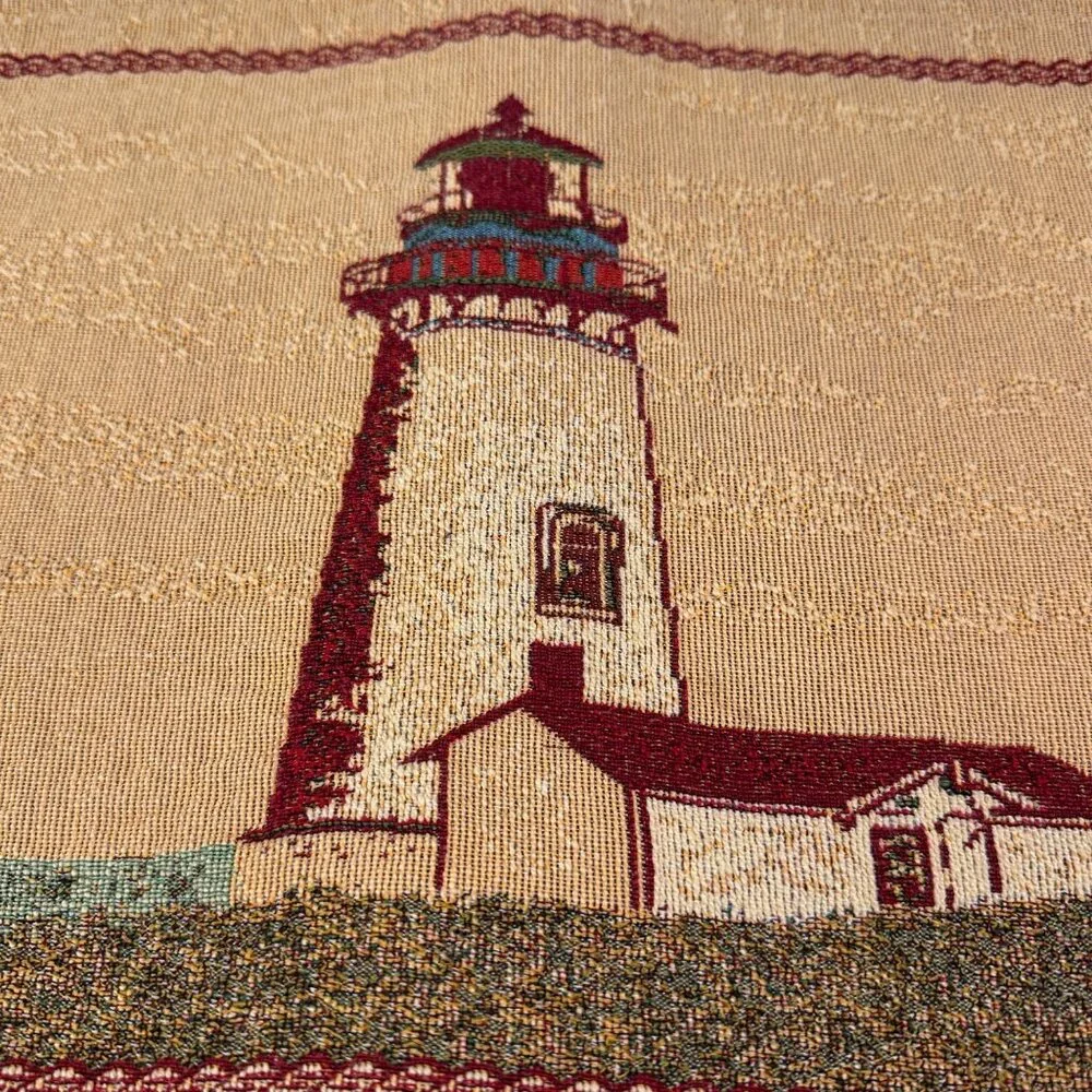 Set Of 4 Woven Lighthouse Placemats With‎ Nautical Design 18